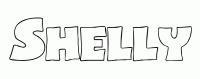 Dessin a colorier du prenom Shelly
