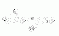 Dessin a colorier du prenom Sheryne