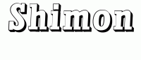 Dessin a colorier du prenom Shimon