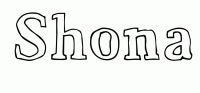 Dessin a colorier du prenom Shona