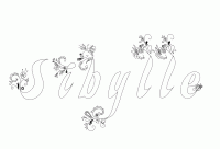 Dessin a colorier du prenom Sibylle