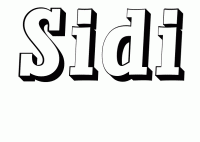Dessin a colorier du prenom Sidi