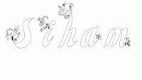 Dessin a colorier du prenom Siham