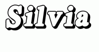 Dessin a colorier du prenom Silvia
