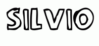 Dessin a colorier du prenom Silvio