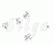 Dessin a colorier du prenom Silya
