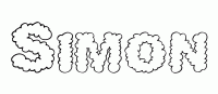 Dessin a colorier du prenom Simon