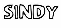 Dessin a colorier du prenom Sindy