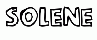 Dessin a colorier du prenom Solene