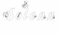 Dessin a colorier du prenom Solenn