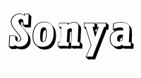 Dessin a colorier du prenom Sonya