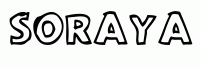 Dessin a colorier du prenom Soraya