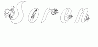 Dessin a colorier du prenom Soren