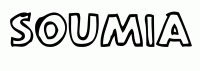 Dessin a colorier du prenom Soumia