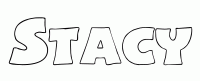 Dessin a colorier du prenom Stacy
