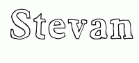 Dessin a colorier du prenom Stevan