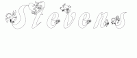 Dessin a colorier du prenom Stevens