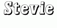 Dessin a colorier du prenom Stevie
