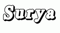 Dessin a colorier du prenom Surya