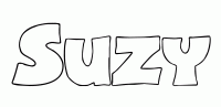 Dessin a colorier du prenom Suzy