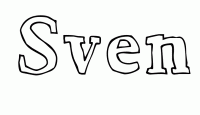 Dessin a colorier du prenom Sven