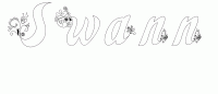 Dessin a colorier du prenom Swann