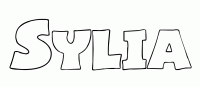 Dessin a colorier du prenom Sylia