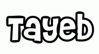 Dessin a colorier du prenom Tayeb