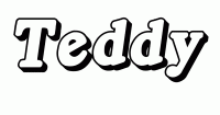 Dessin a colorier du prenom Teddy