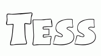 Dessin a colorier du prenom Tess