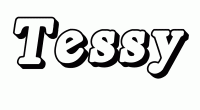Dessin a colorier du prenom Tessy