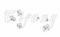 Dessin a colorier du prenom Tifany