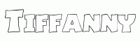 Dessin a colorier du prenom Tiffanny