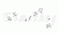 Dessin a colorier du prenom Timothey