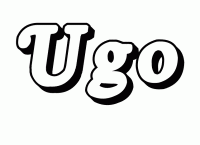 Dessin a colorier du prenom Ugo