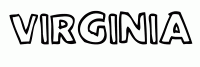 Dessin a colorier du prenom Virginia