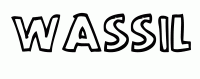 Dessin a colorier du prenom Wassil