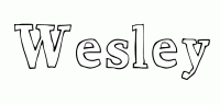Dessin a colorier du prenom Wesley