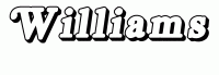 Dessin a colorier du prenom Williams