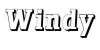 Dessin a colorier du prenom Windy