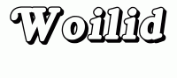 Dessin a colorier du prenom Woilid