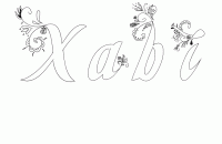 Dessin a colorier du prenom Xabi