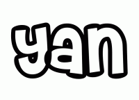 Dessin a colorier du prenom Yan