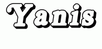 Dessin a colorier du prenom Yanis