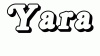 Dessin a colorier du prenom Yara
