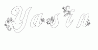 Dessin a colorier du prenom Yasin