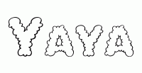 Dessin a colorier du prenom Yaya