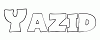 Dessin a colorier du prenom Yazid