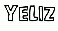 Dessin a colorier du prenom Yeliz