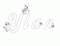 Dessin a colorier du prenom Ylan